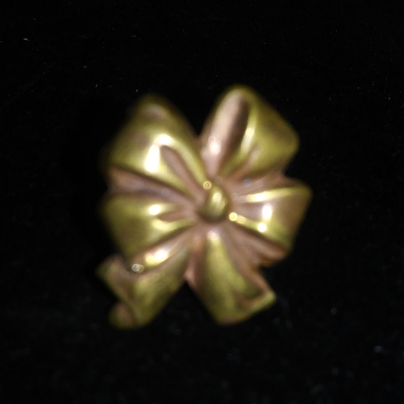 Art Nouveau Brass Bow Ring - Picture 3 of 4